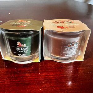 Yankee Candle 1.3 Oz Log Cabin Flannel & Afternoon Scrapbooking Mini Jar Set‎